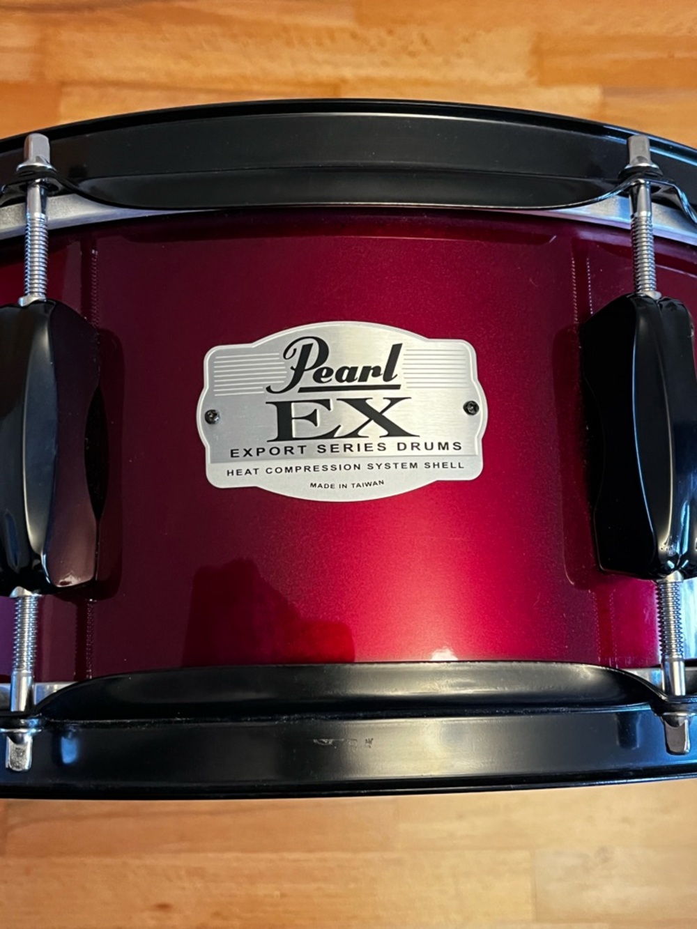 Pearl EX Red Sparkle Snare Drum